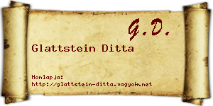 Glattstein Ditta névjegykártya